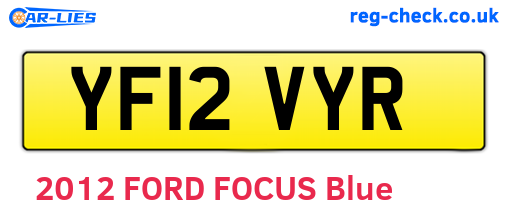 YF12VYR are the vehicle registration plates.
