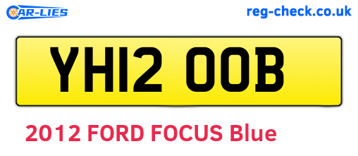 YH12OOB are the vehicle registration plates.
