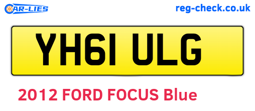 YH61ULG are the vehicle registration plates.