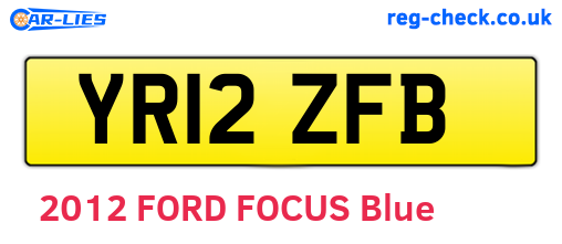 YR12ZFB are the vehicle registration plates.