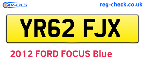 YR62FJX are the vehicle registration plates.