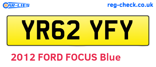 YR62YFY are the vehicle registration plates.