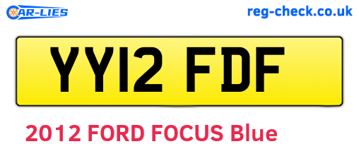 YY12FDF are the vehicle registration plates.