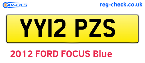 YY12PZS are the vehicle registration plates.
