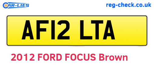 AF12LTA are the vehicle registration plates.