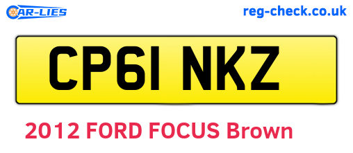 CP61NKZ are the vehicle registration plates.