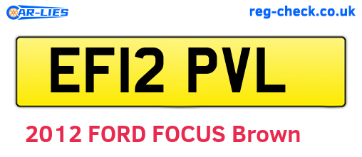 EF12PVL are the vehicle registration plates.