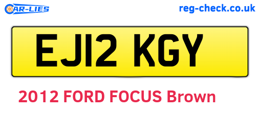 EJ12KGY are the vehicle registration plates.