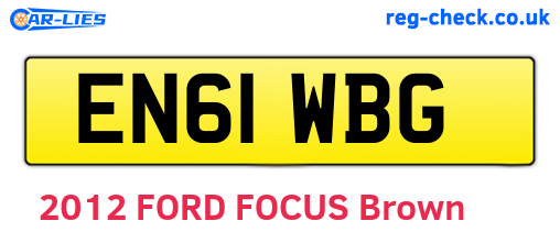 EN61WBG are the vehicle registration plates.