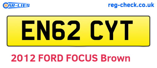 EN62CYT are the vehicle registration plates.