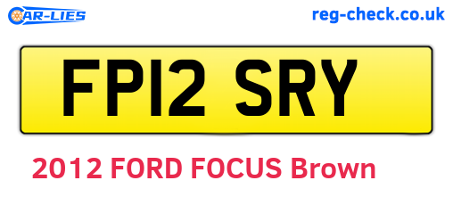 FP12SRY are the vehicle registration plates.