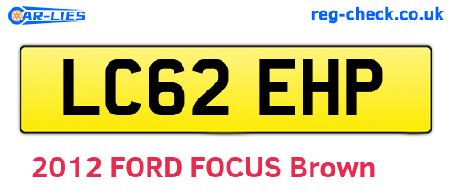 LC62EHP are the vehicle registration plates.