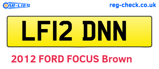 LF12DNN are the vehicle registration plates.