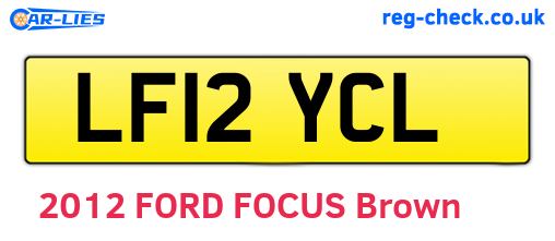 LF12YCL are the vehicle registration plates.
