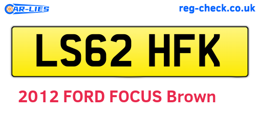 LS62HFK are the vehicle registration plates.