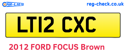 LT12CXC are the vehicle registration plates.