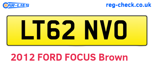 LT62NVO are the vehicle registration plates.