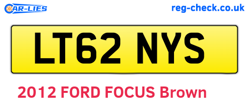 LT62NYS are the vehicle registration plates.