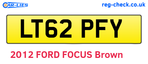 LT62PFY are the vehicle registration plates.