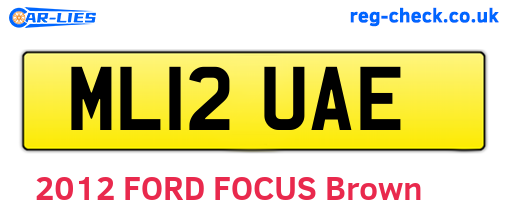 ML12UAE are the vehicle registration plates.