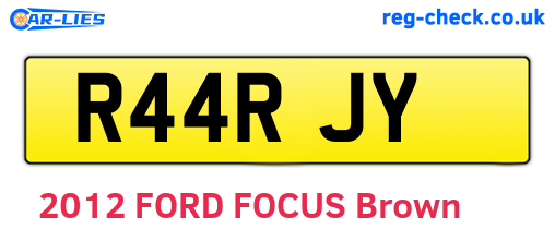 R44RJY are the vehicle registration plates.