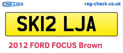 SK12LJA are the vehicle registration plates.