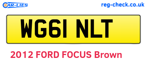 WG61NLT are the vehicle registration plates.