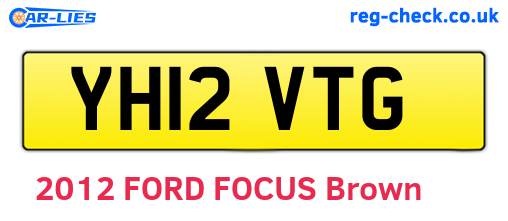 YH12VTG are the vehicle registration plates.