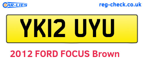 YK12UYU are the vehicle registration plates.