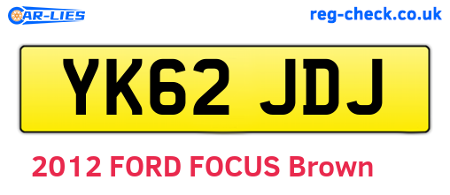 YK62JDJ are the vehicle registration plates.