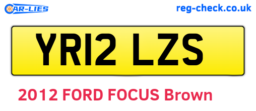 YR12LZS are the vehicle registration plates.