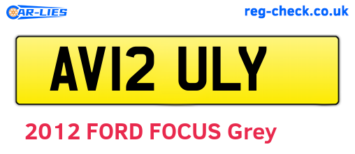 AV12ULY are the vehicle registration plates.