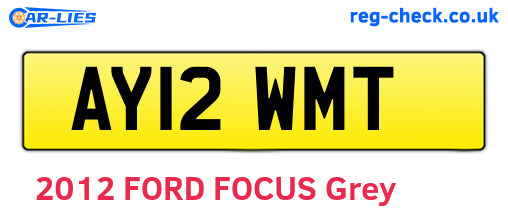 AY12WMT are the vehicle registration plates.