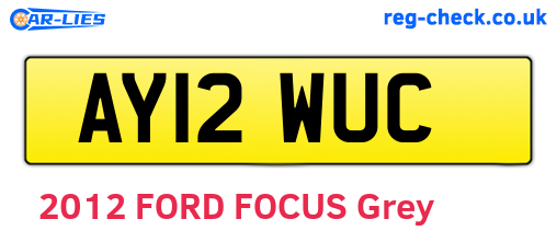 AY12WUC are the vehicle registration plates.