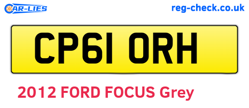 CP61ORH are the vehicle registration plates.