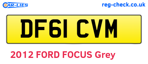 DF61CVM are the vehicle registration plates.