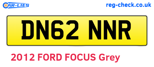 DN62NNR are the vehicle registration plates.