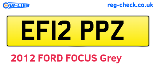 EF12PPZ are the vehicle registration plates.