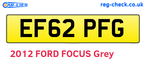EF62PFG are the vehicle registration plates.