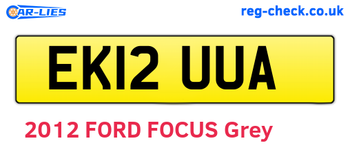 EK12UUA are the vehicle registration plates.