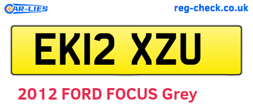 EK12XZU are the vehicle registration plates.