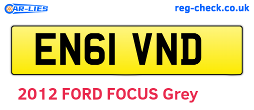 EN61VND are the vehicle registration plates.