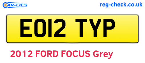 EO12TYP are the vehicle registration plates.