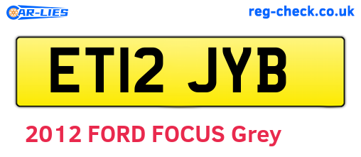 ET12JYB are the vehicle registration plates.
