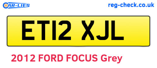 ET12XJL are the vehicle registration plates.