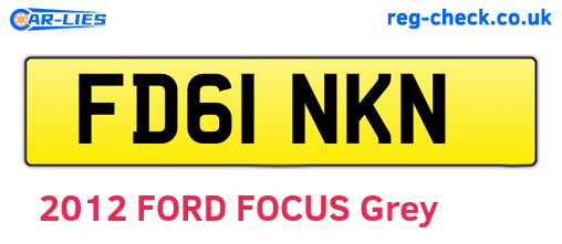 FD61NKN are the vehicle registration plates.