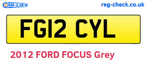 FG12CYL are the vehicle registration plates.