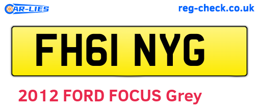 FH61NYG are the vehicle registration plates.