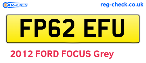 FP62EFU are the vehicle registration plates.