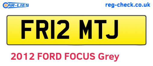 FR12MTJ are the vehicle registration plates.